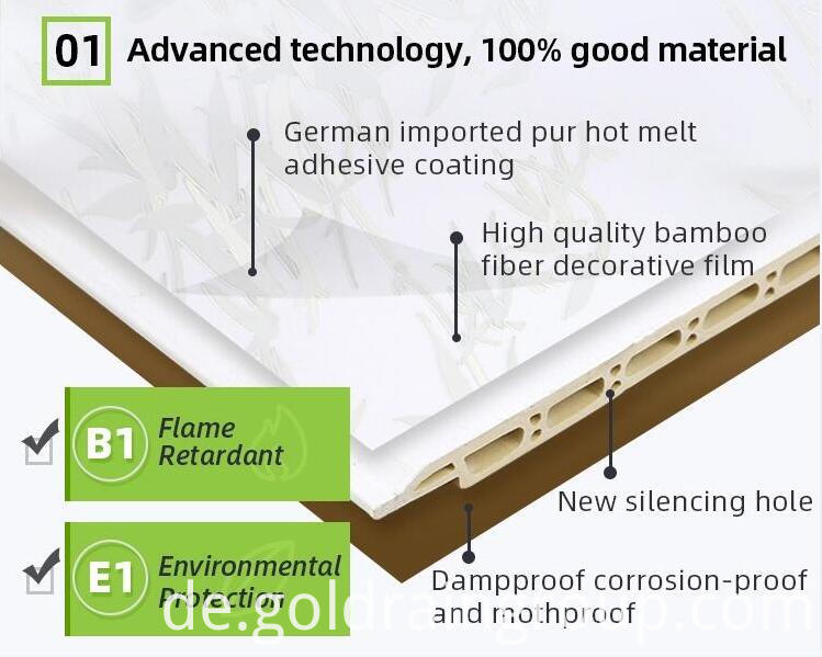 Bambusfaser dekorative Wandverkleidung für Haus Bamboo Fiber Decorative Wall Siding Panel For House